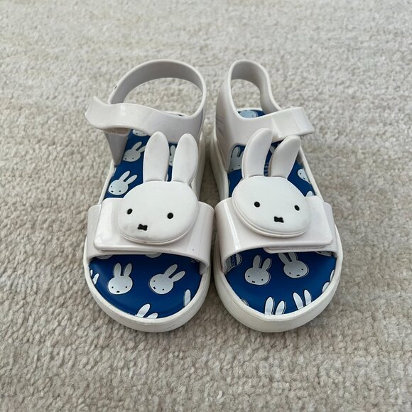 Mini Melissa Miffy Bunny Jump White Sandals Toddler Shoes 10 - Picture 3 of 9